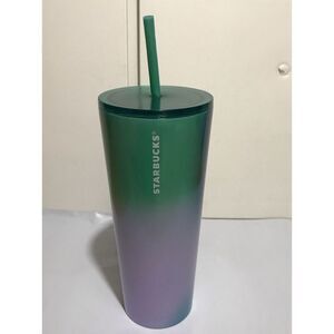 Starbucks Summer‎ Stainless Tumbler Ombre purple pink blue green 24oz